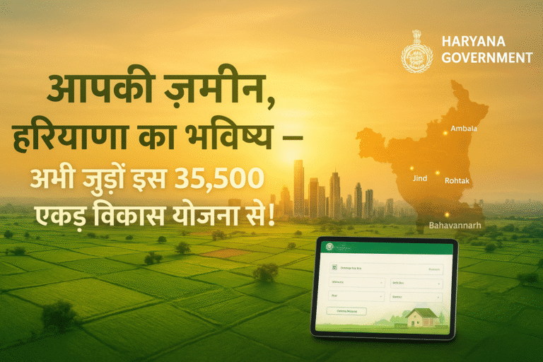 हरियाणा सरकार की Land Acquisition Scheme : विकास के लिए 35,500 एकड़ जमीन का अधिग्रहण