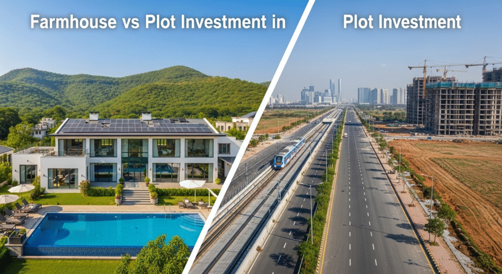 farmhouse investment vs plot investment in Gurgaon