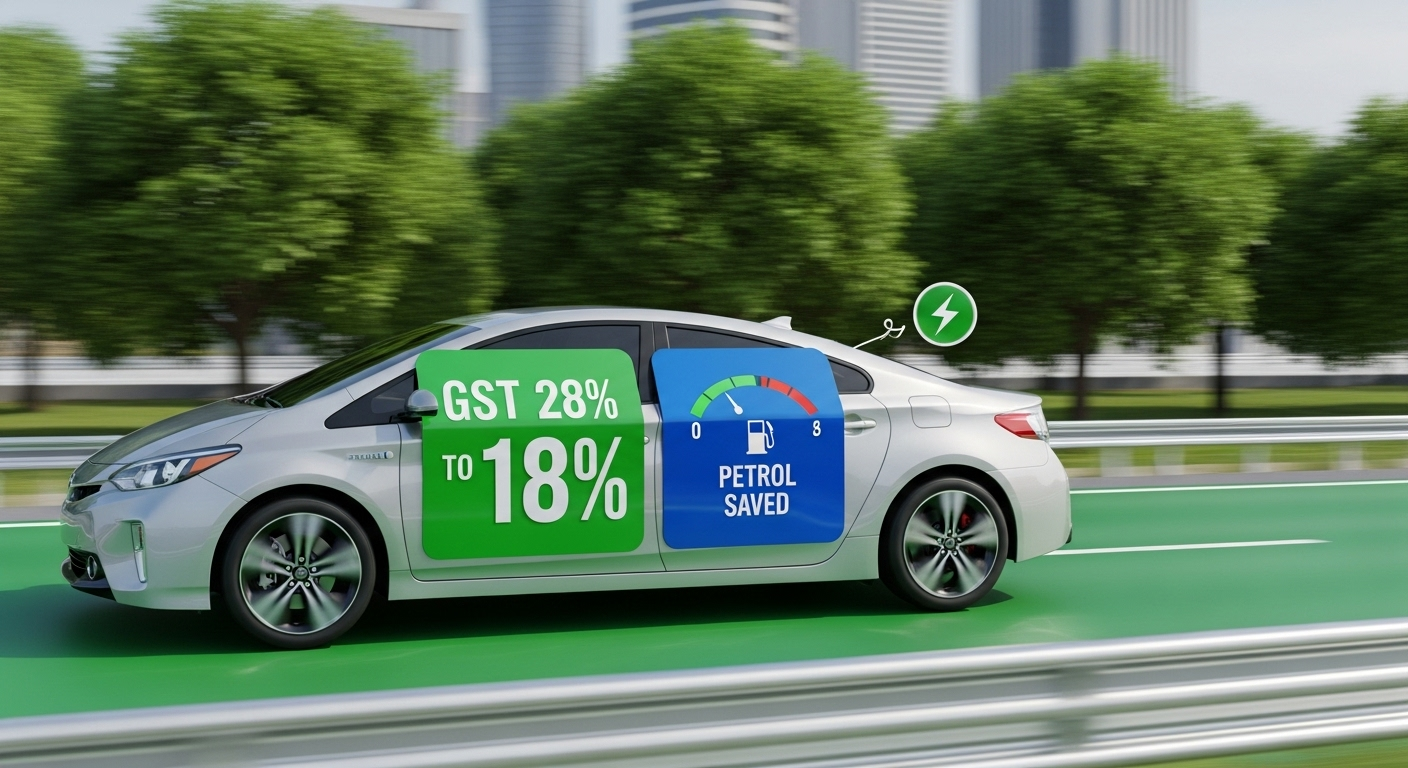 हाइब्रिड कारों पर जीएसटी 18% से पेट्रोल बचत हाइब्रिड कारों पर जीएसटी 18% से पेट्रोल बचत